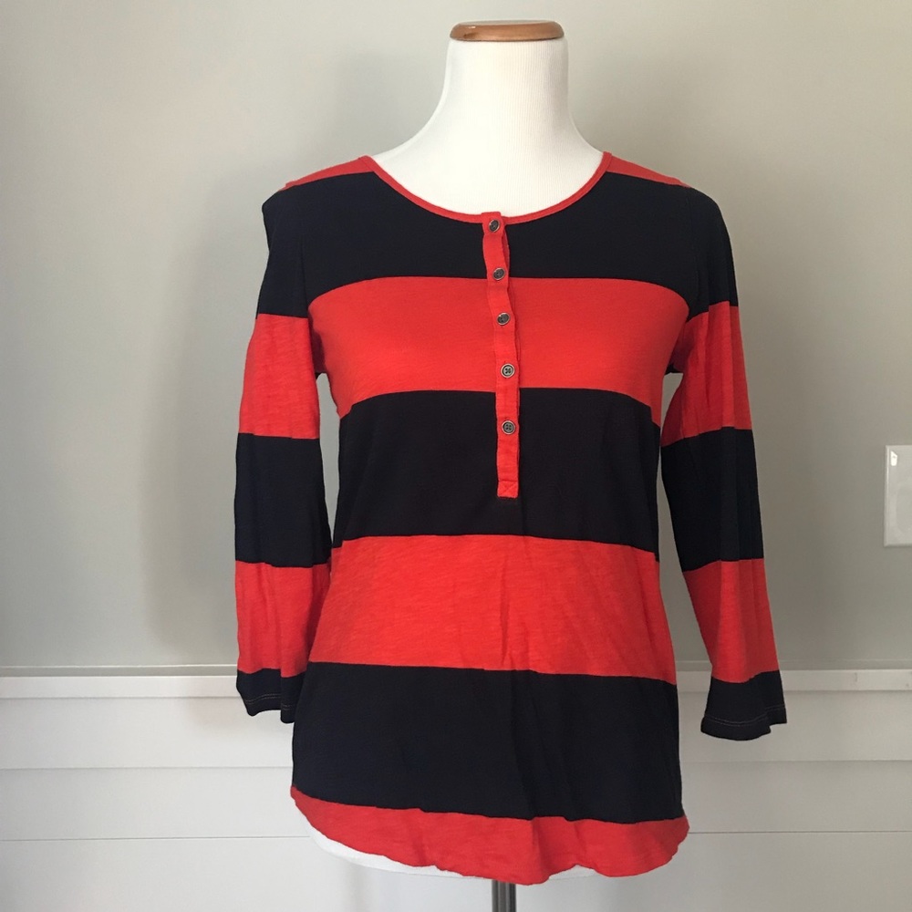 Navy & Red 3 Quarters Shirt
